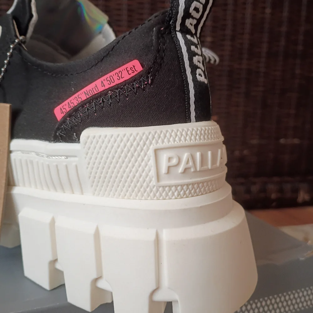 Palladium Black and White Platform Sneakers Women's Size 6